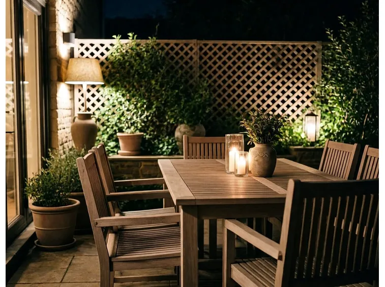 foto giardino illuminato