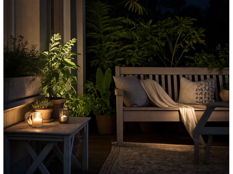 foto giardino illuminato