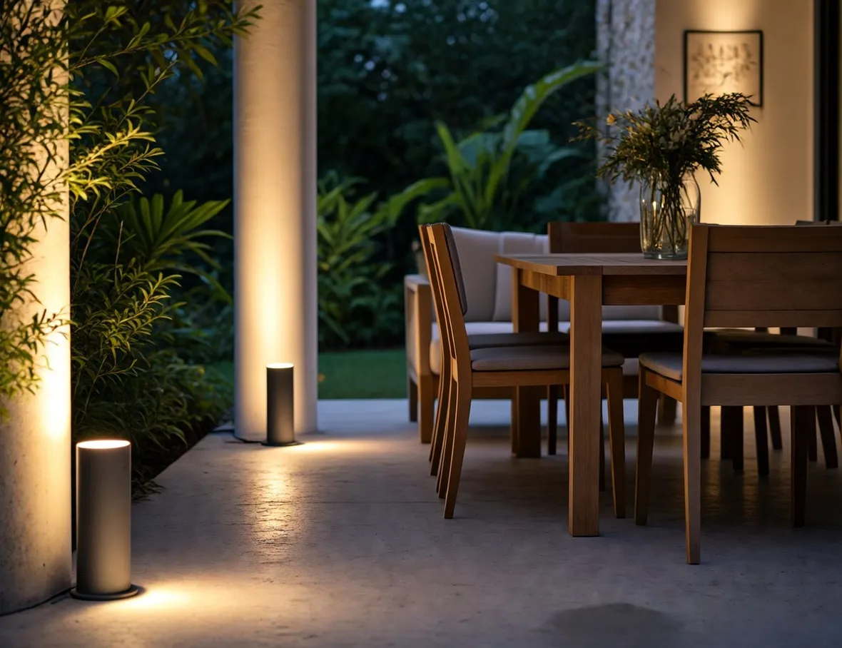 foto giardino illuminato