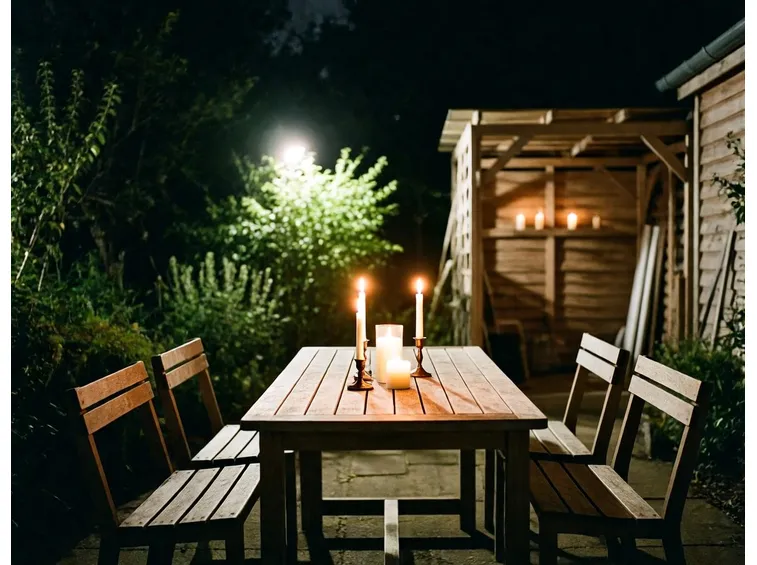 foto giardino illuminato