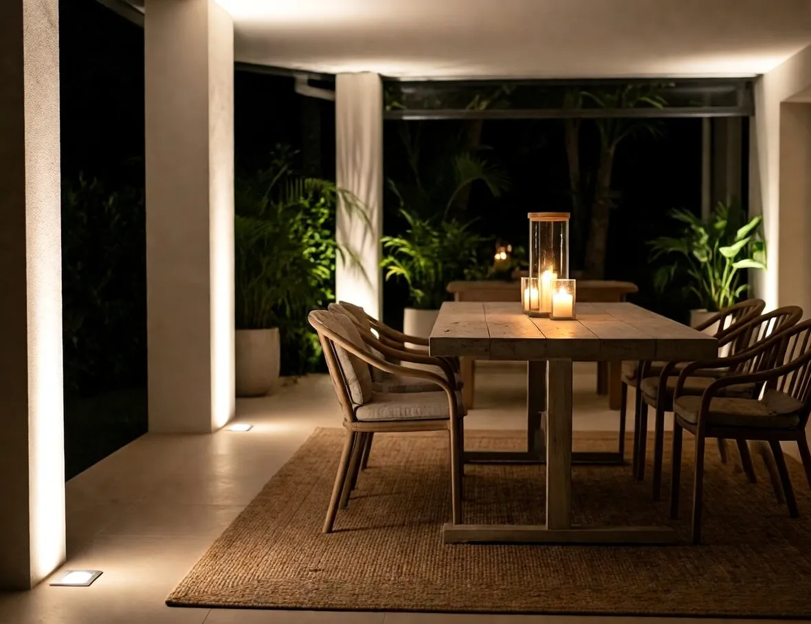 foto giardino illuminato