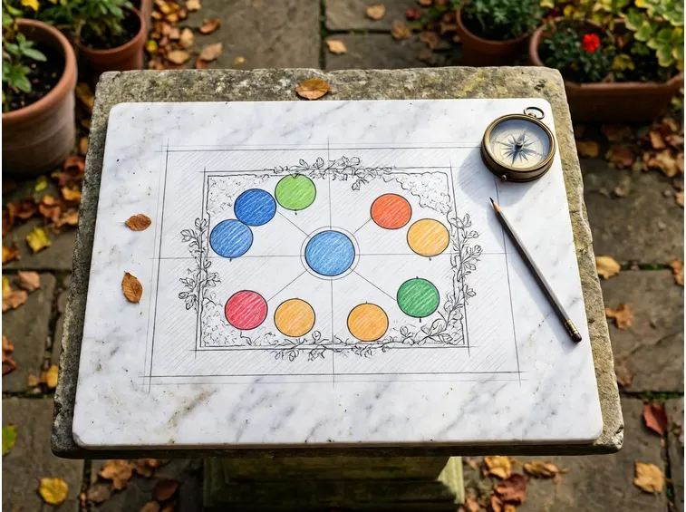 Disegna il piano: zone, percorsi e strutture da realizzare per prime