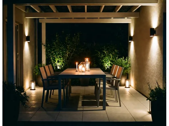 foto giardino illuminato