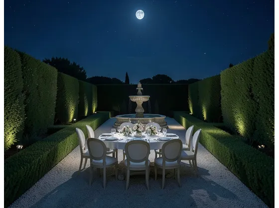 foto giardino illuminato