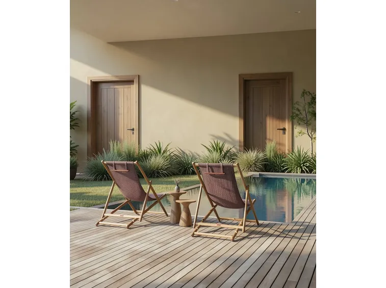 Decking in legno: quando e come applicare l'olio protettivo prima del freddo (foto Decking Talenti Dolcevita Sdraio)