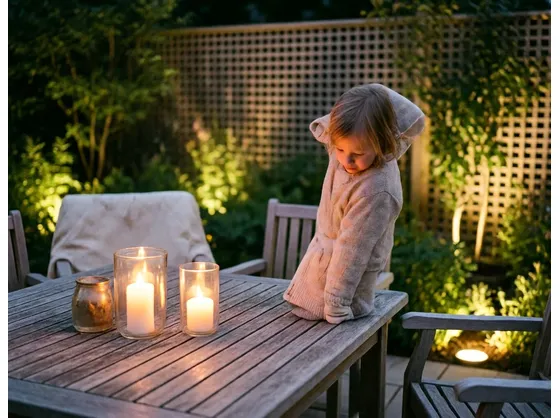 foto giardino illuminato