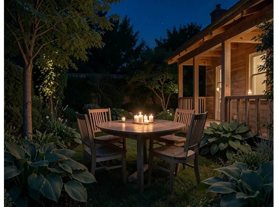 foto giardino illuminato