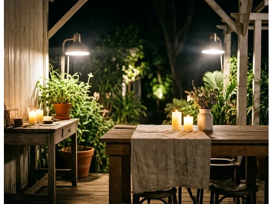 foto giardino illuminato