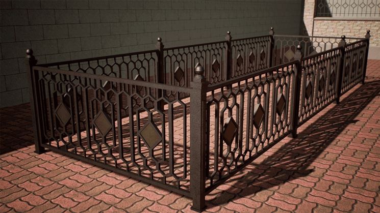 recinzione modulare in ferro battuto