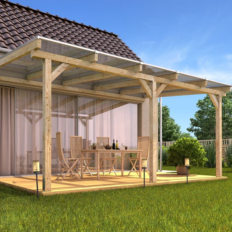 Tettoie per esterni tettoie da giardino come realizzare una ... Come costruire telaio e porta in ferro battuto