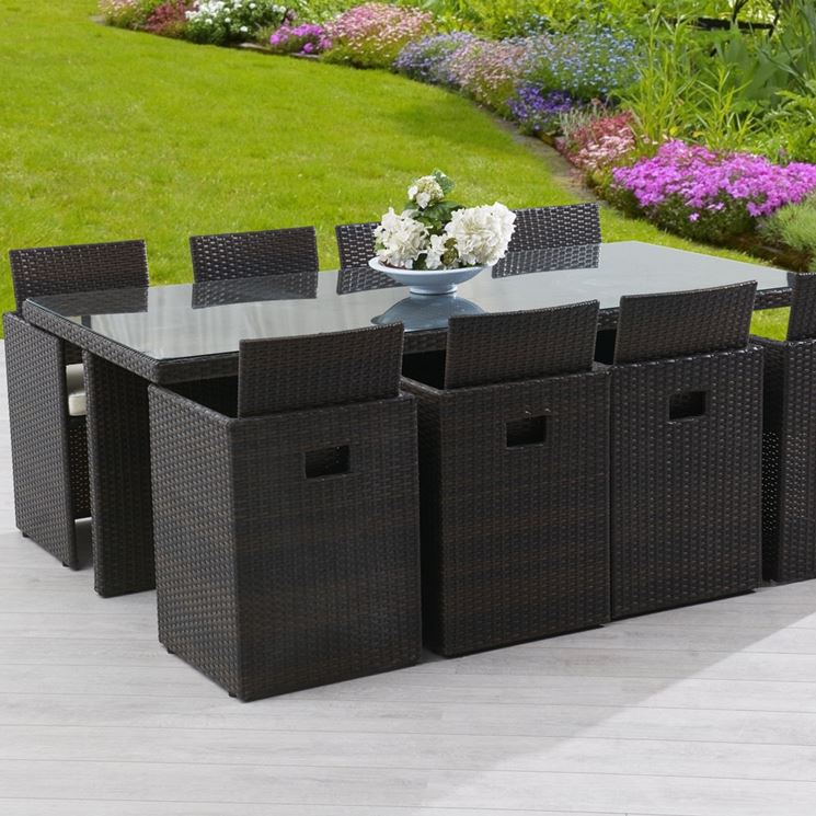 Tavoli da giardino in rattan tavoli da giardino tavolini in ... Mobili per esterno in rattan