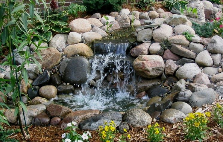 Cascate Pietra Giardino Acqua Come Fare Cascate In Pietra